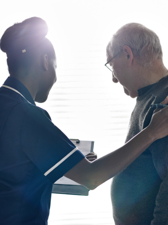 nurse with patient