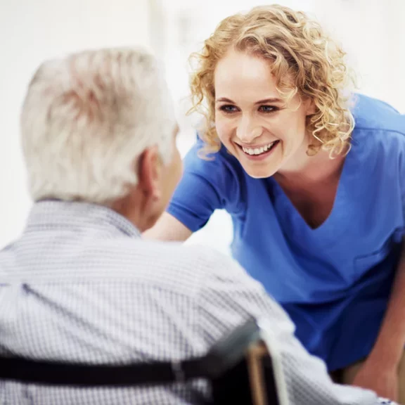 nurse with patient