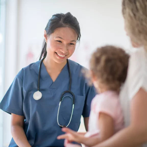 doctor with young patient